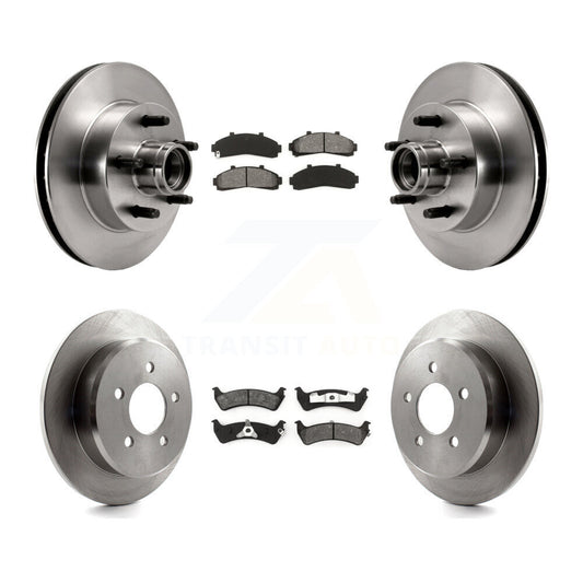 Disc Brake Rotors And Semi-Metallic Pads Front Rear Kit For Ford Ranger