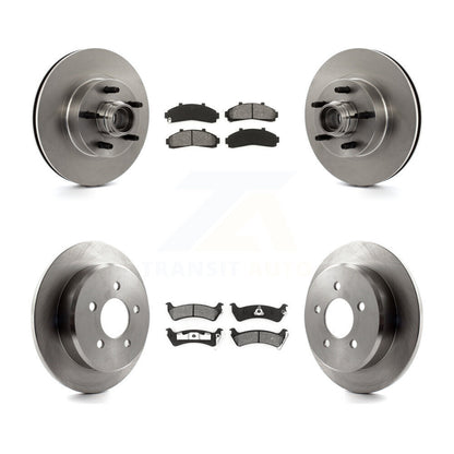 Brake Rotor Semi-Metallic Pad Front Rear Kit For Ford Explorer RWD From 01 02