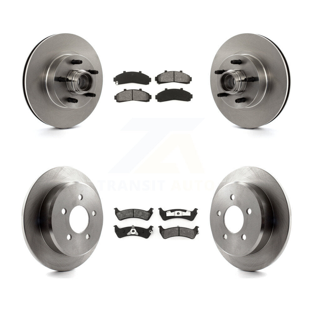 Brake Rotors & Semi-Metallic Pad Front Rear Kit For Ford Ranger Explorer Mercury