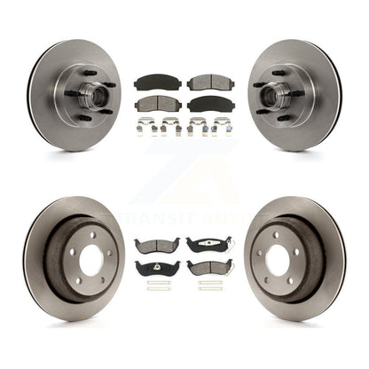 Disc Brake Rotors And Semi-Metallic Pads Front Rear Kit For Mazda B2300