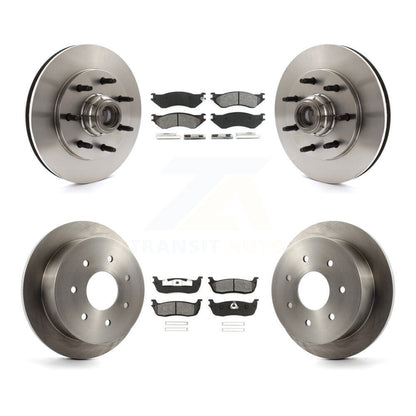 Disc Brake Rotors And Semi-Metallic Pads Front Rear Kit For Ford F-150 F-250 HD