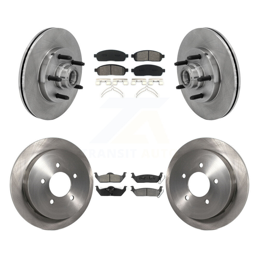 Disc Brake Rotors And Semi-Metallic Pads Front Rear Kit For 2004 Ford F-150 RWD