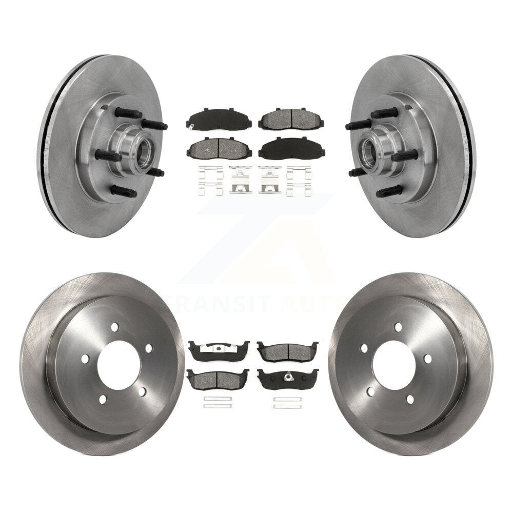 Brake Rotor And Semi-Metallic Pad Front Rear Kit For 2002-2003 Lincoln Blackwood