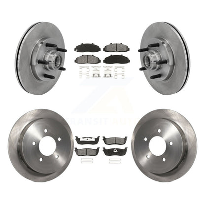 Brake Rotor And Semi-Metallic Pad Front Rear Kit For 2002-2003 Lincoln Blackwood