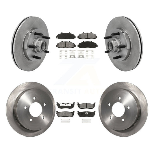 Brake Rotor And Semi-Metallic Pad Front Rear Kit For 2002-2003 Lincoln Blackwood