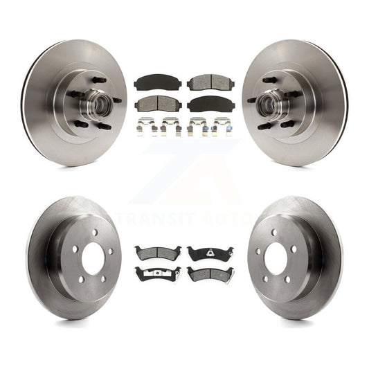 Brake Rotors & Semi-Metallic Pad Front Rear Kit For Ford Explorer Sport Trac RWD