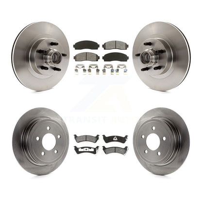 Brake Rotors & Semi-Metallic Pad Front Rear Kit For Ford Explorer Sport Trac RWD