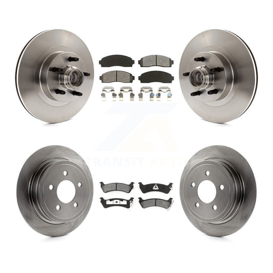 Brake Rotors & Semi-Metallic Pad Front Rear Kit For Ford Explorer Sport Trac RWD
