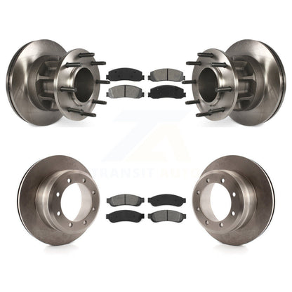 Brake Rotors Semi-Metallic Pad Front Rear Kit For 2012 Ford F-350 Super Duty RWD