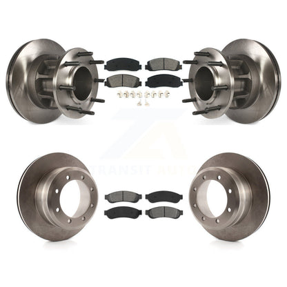 Brake Rotors Semi-Metallic Pad Front Rear Kit For 2011 Ford F-350 Super Duty RWD