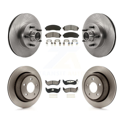 Disc Brake Rotors Semi-Metallic Pad Front Rear Kit For 2010-2011 Ford Ranger RWD