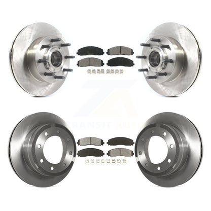 Brake Rotor And Semi-Metallic Pad Front Rear Kit For Ford F-350 Super Duty F-250