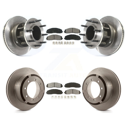 Brake Rotor And Semi-Metallic Pad Front Rear Kit For Ford F-350 Super Duty F-250