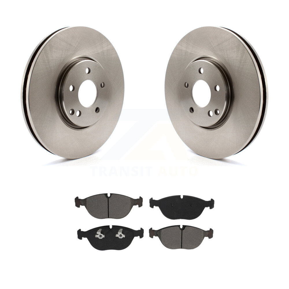 Disc Brake Rotors And Semi-Metallic Pads Front Kit For Mercedes-Benz E500 AWD