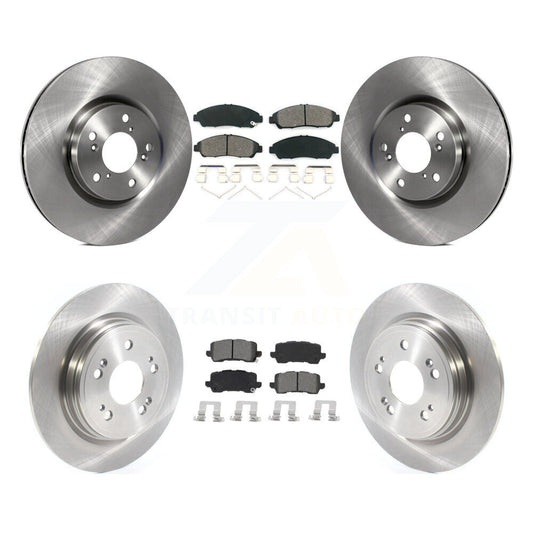 Brake Rotor & Semi-Metallic Pad Front Rear Kit For Acura RLX Sport Hybrid SH-AWD