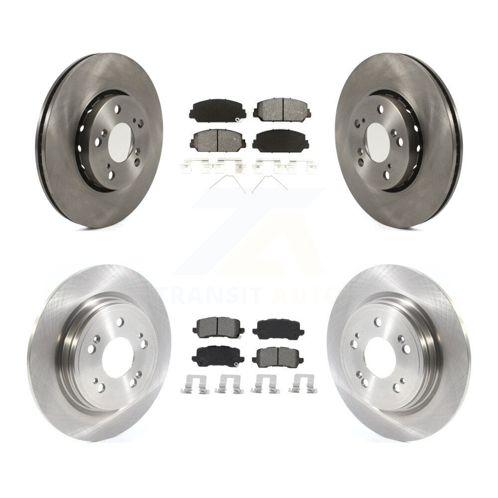 Disc Brake Rotors And Semi-Metallic Pads Front Rear Kit For Acura RLX
