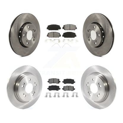 Disc Brake Rotors And Semi-Metallic Pads Front Rear Kit For Acura RLX