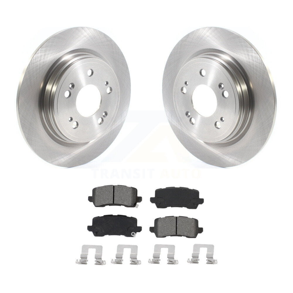 Disc Brake Rotors And Semi-Metallic Pads Rear Kit For 2014-2020 Acura RLX