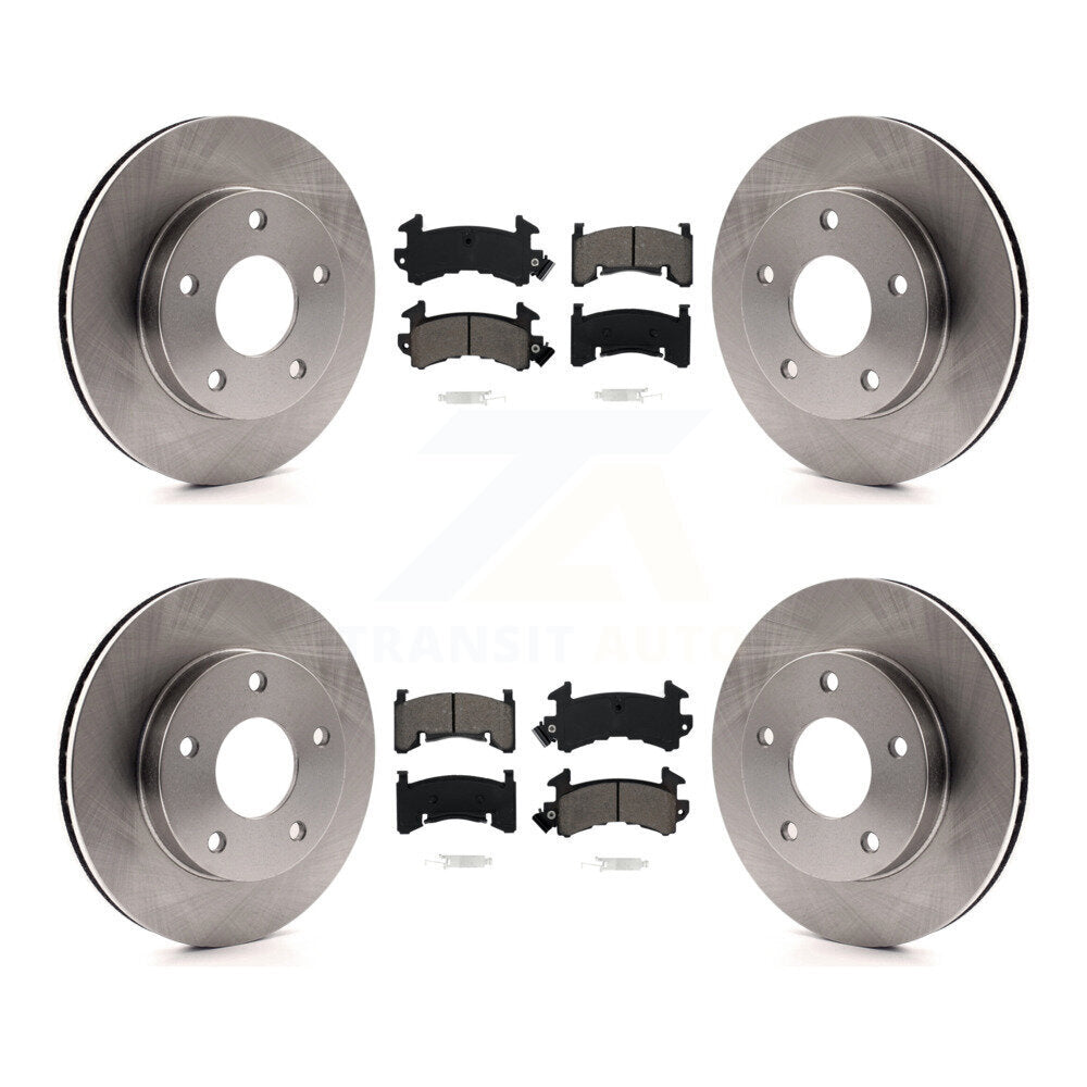 Brake Rotor Semi-Metallic Pad Front Rear Kit For Cadillac Eldorado Buick Riviera