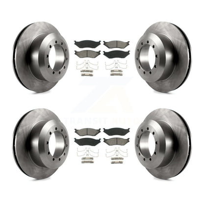 Brake Rotor And Semi-Metallic Pad Front Rear Kit For Ford F-53 Motorhome Chassis