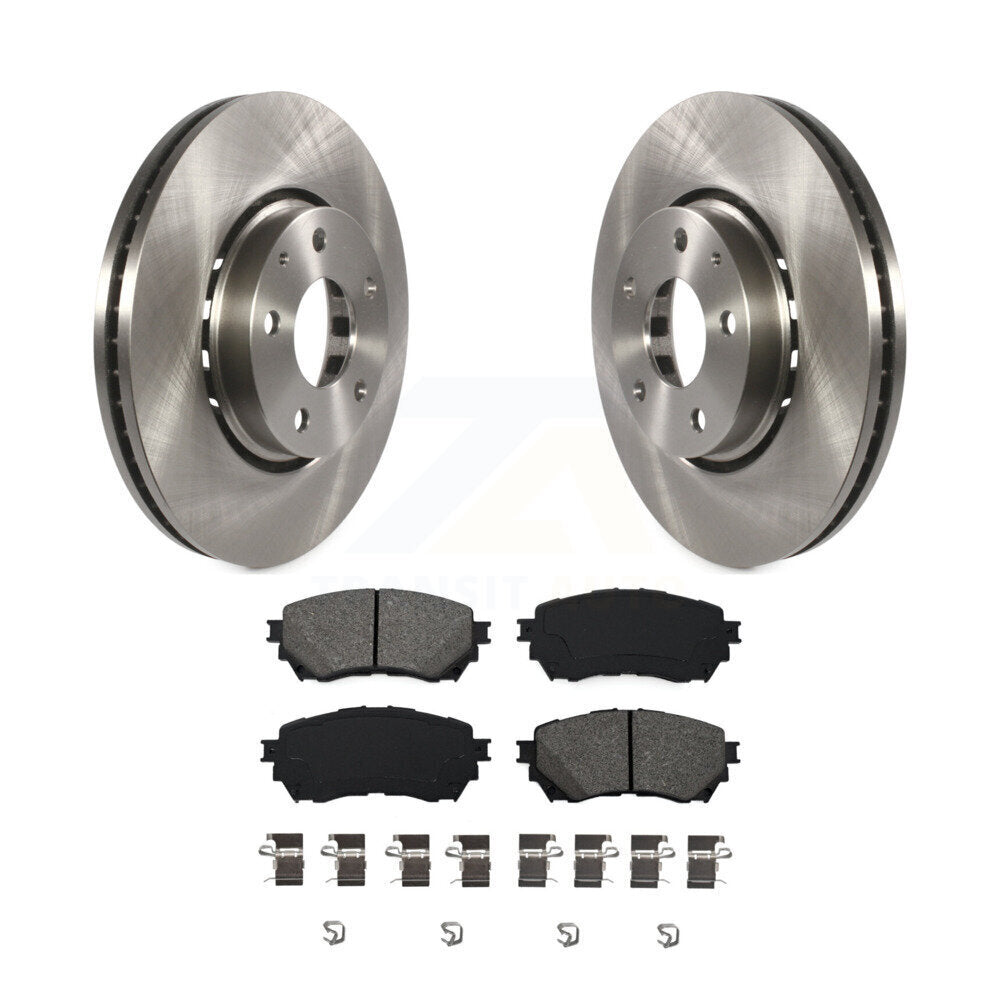 Brake Rotors & Semi-Metallic Pad Front Kit For 19-21 Mazda 6 Naturally Aspirated