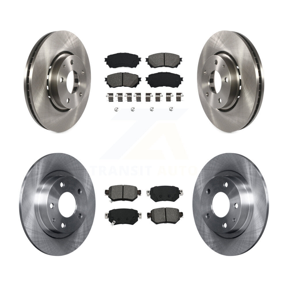 Brake Rotor And Semi-Metallic Pad Front Rear Kit For Mazda 6 Naturally Aspirated