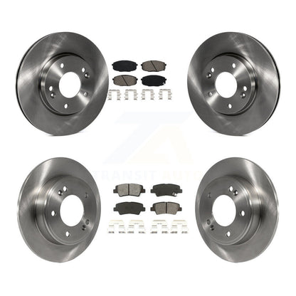 Disc Brake Rotors And Semi-Metallic Pads Front Rear Kit For 2014-2016 Kia Soul