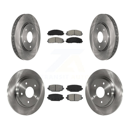 Disc Brake Rotors And Semi-Metallic Pads Front Rear Kit For Dodge Grand Caravan