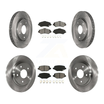 Brake Rotors Semi-Metallic Pad Front Rear Kit For Dodge Grand Caravan Chrysler &