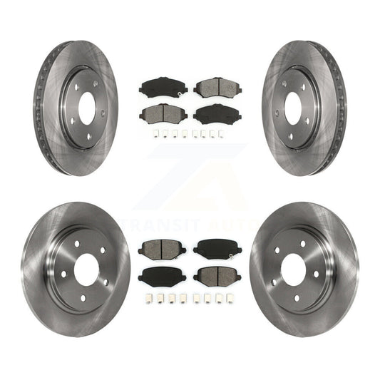 Brake Rotors Semi-Metallic Pad Front Rear Kit For Dodge Grand Caravan Chrysler &