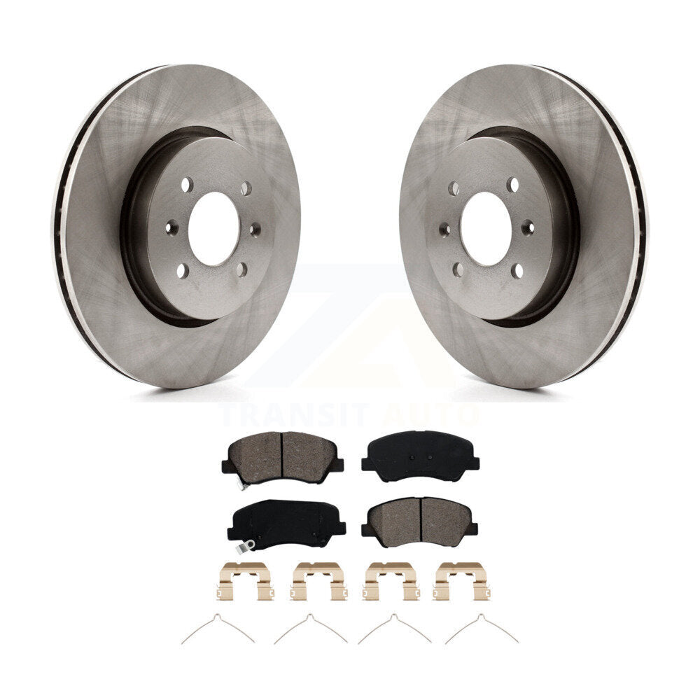 Disc Brake Rotors And Semi-Metallic Pads Front Kit For Kia Rio Hyundai Accent