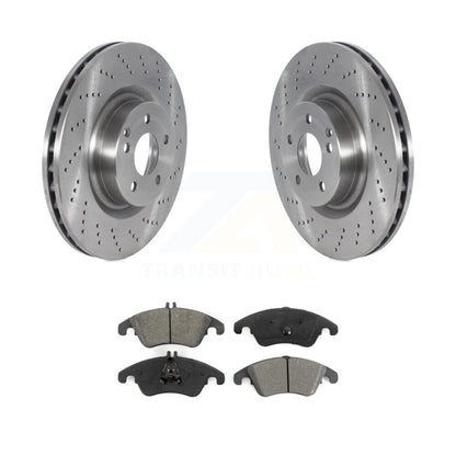 Disc Brake Rotors & Semi-Metallic Pad Front Kit For Mercedes-Benz C250 E400 E550