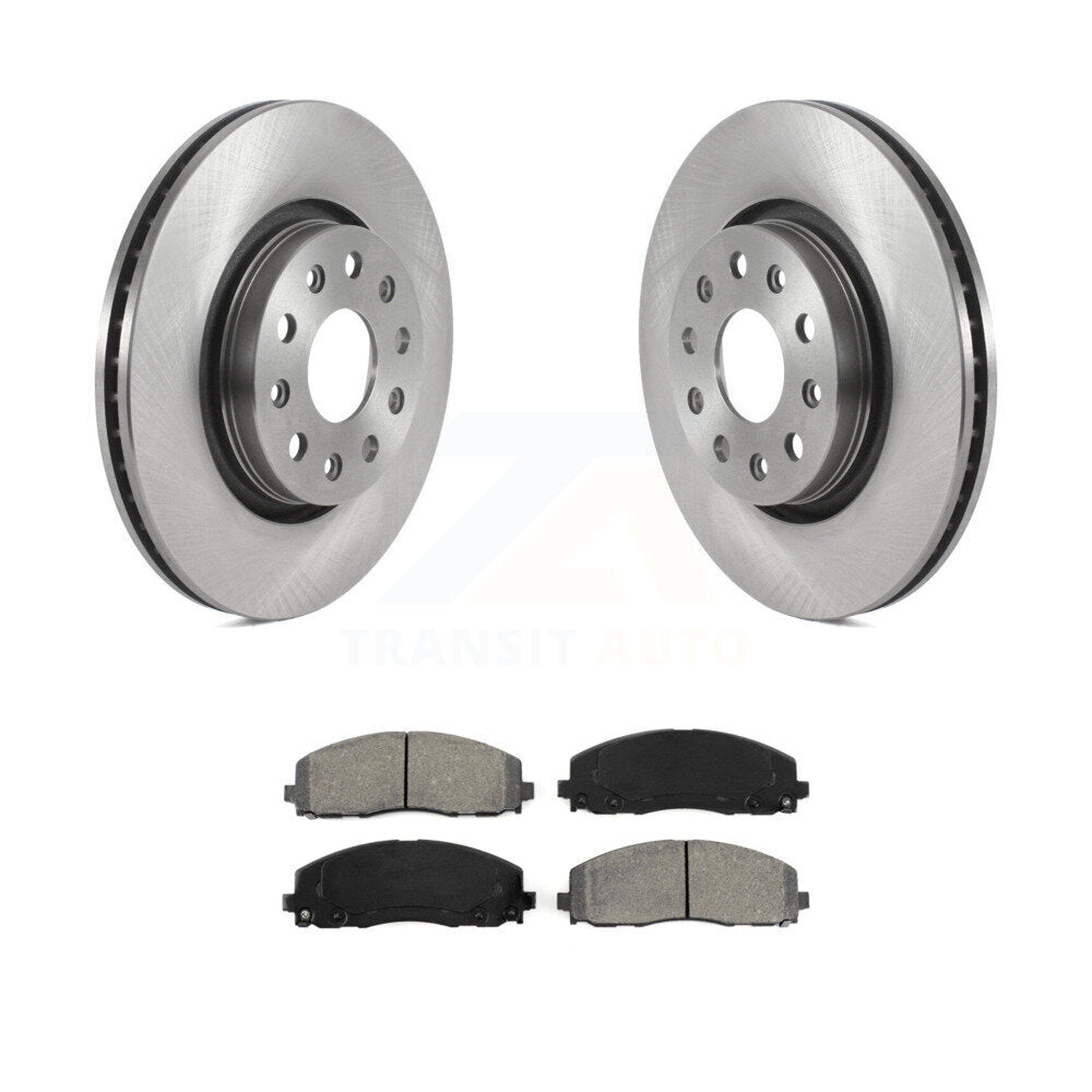 Disc Brake Rotors And Semi-Metallic Pads Front Kit For Jeep Wrangler Gladiator