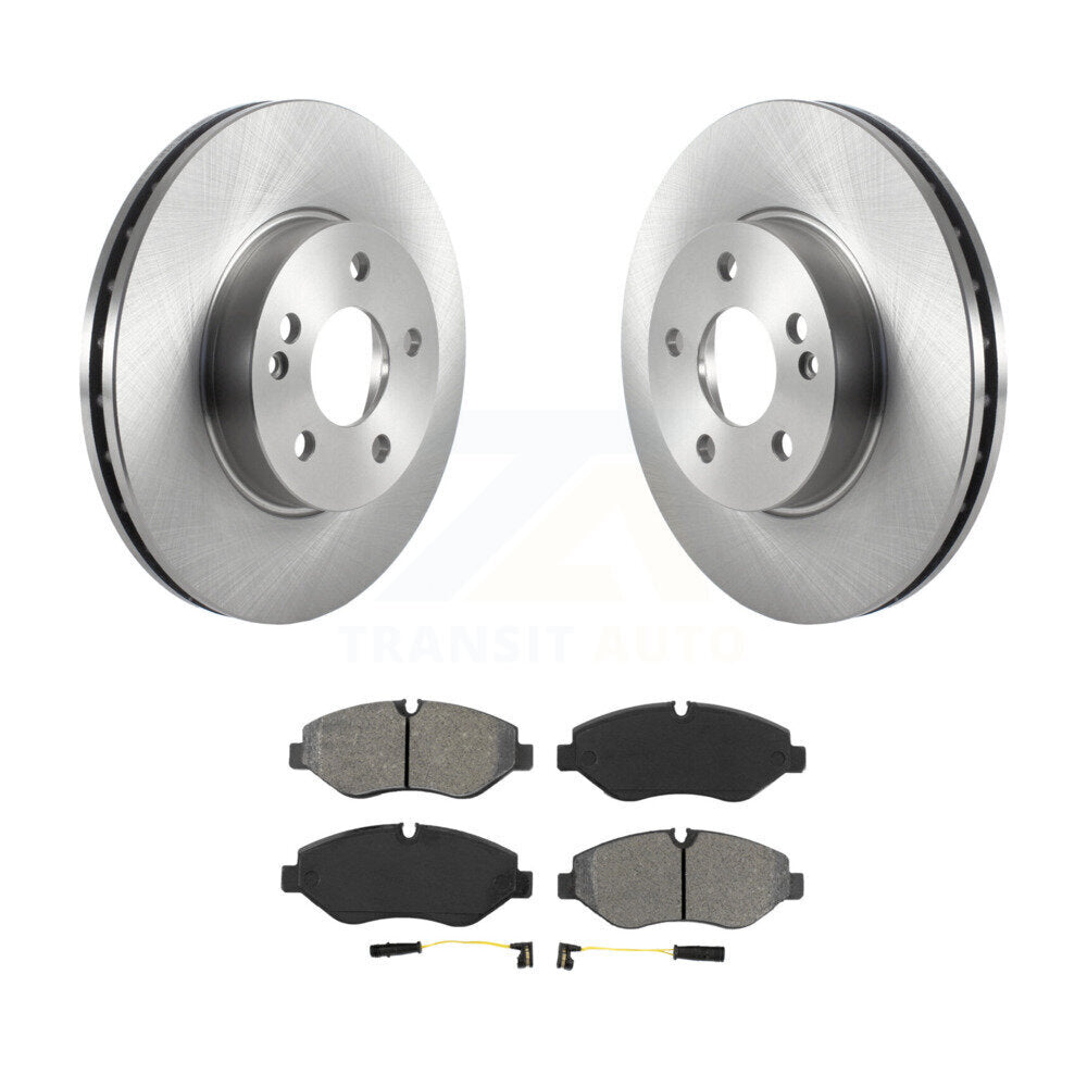 Disc Brake Rotors Semi-Metallic Pad Front Kit For 2016-2023 Mercedes-Benz Metris