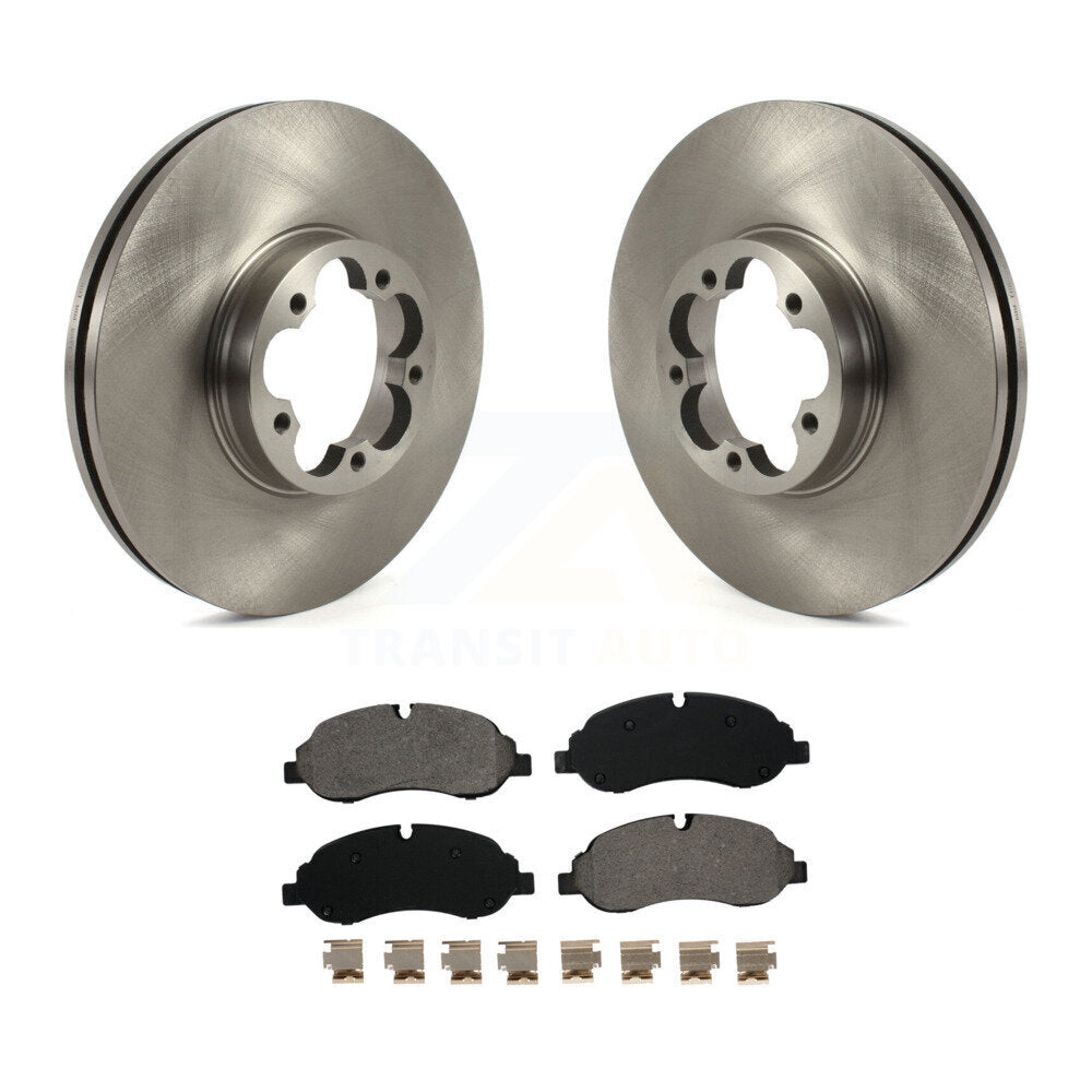 Disc Brake Rotors And Semi-Metallic Pads Front Kit For Ford Transit-350 HD