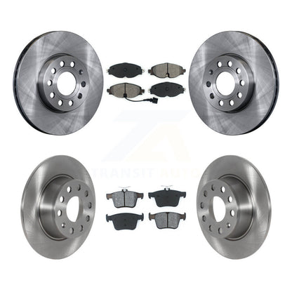 Disc Brake Rotors And Semi-Metallic Pad Front Rear Kit For Volkswagen Jetta Taos