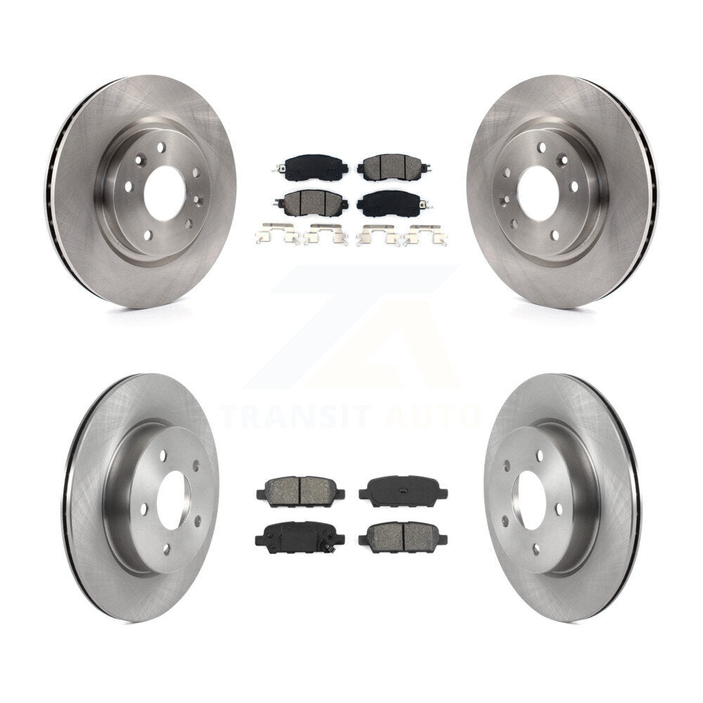 Disc Brake Rotors And Semi-Metallic Pads Front Rear Kit For Nissan LEAF