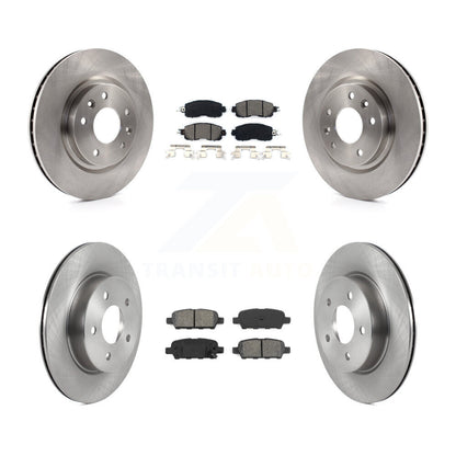 Disc Brake Rotors And Semi-Metallic Pads Front Rear Kit For Nissan LEAF