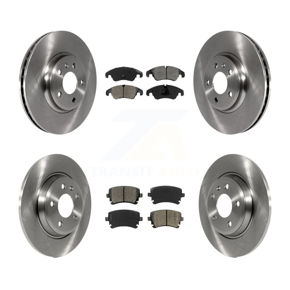 Disc Brake Rotors And Semi-Metallic Pads Front Rear Kit For 2013 Audi A4 allroad