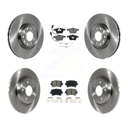 Brake Rotors Semi-Metallic Pad Front Rear Kit For 09 Audi A4 Quattro Convertible