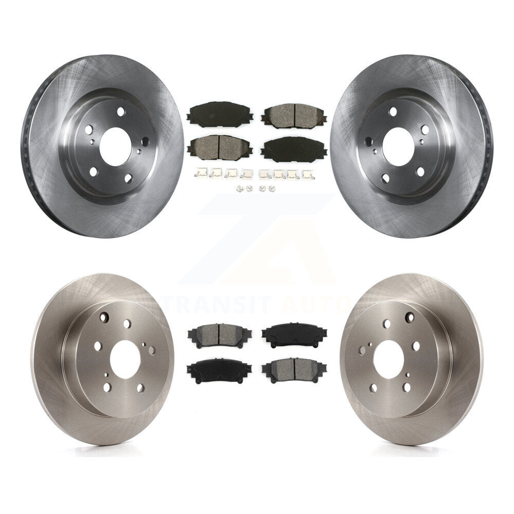 Disc Brake Rotor And Semi-Metallic Pad Front Rear Kit For 2016-2020 Toyota Mirai
