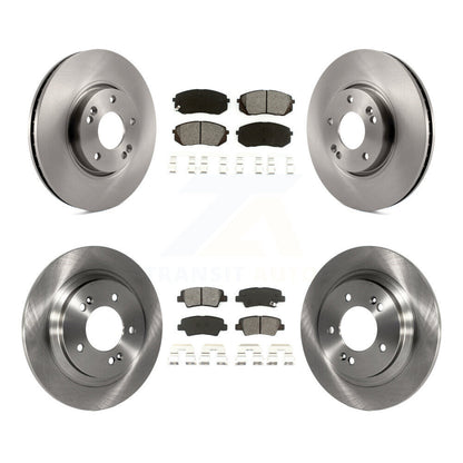 Disc Brake Rotors And Semi-Metallic Pads Front Rear Kit For Kia Soul EV