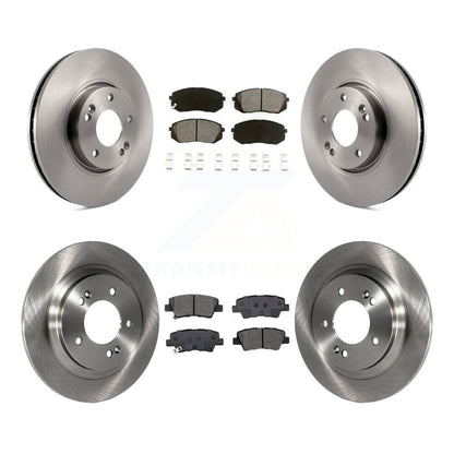 Disc Brake Rotors And Semi-Metallic Pads Front Rear Kit For Kia Soul EV