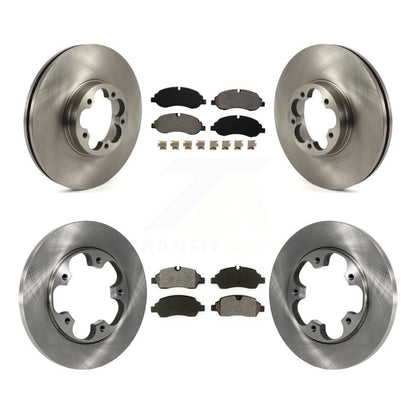 Disc Brake Rotors And Semi-Metallic Pads Front Rear Kit For Ford Transit-350 HD