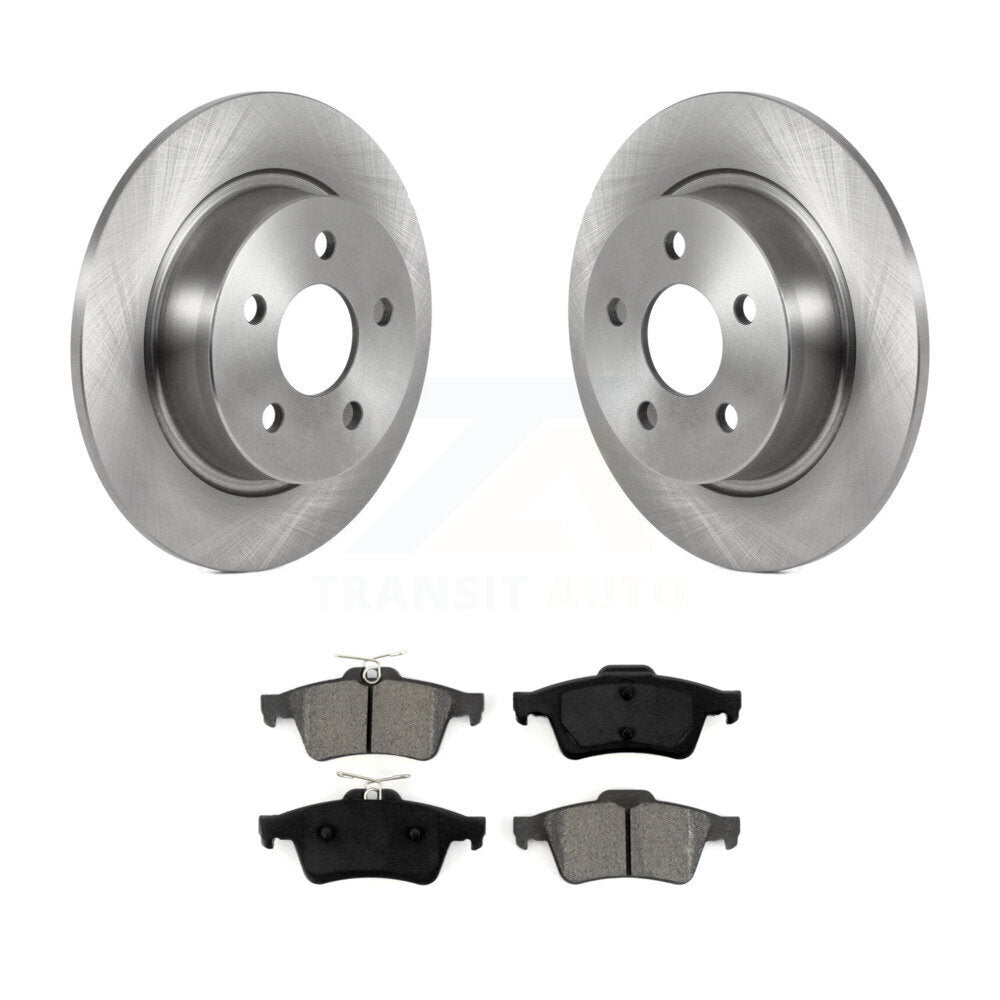 Disc Brake Rotors And Semi-Metallic Pads Rear Kit For Ford Transit Connect