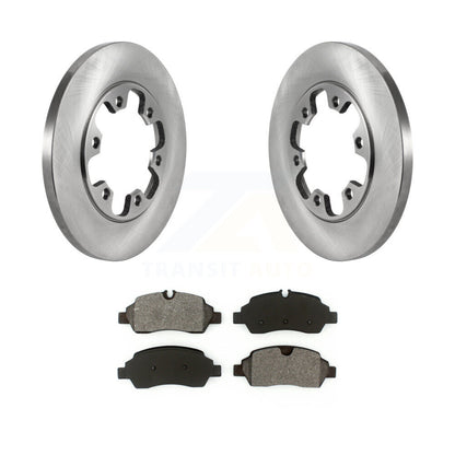 Brake Rotor Semi-Metallic Pad Rear Kit For Ford Transit-350 HD With 6 Lug Wheels
