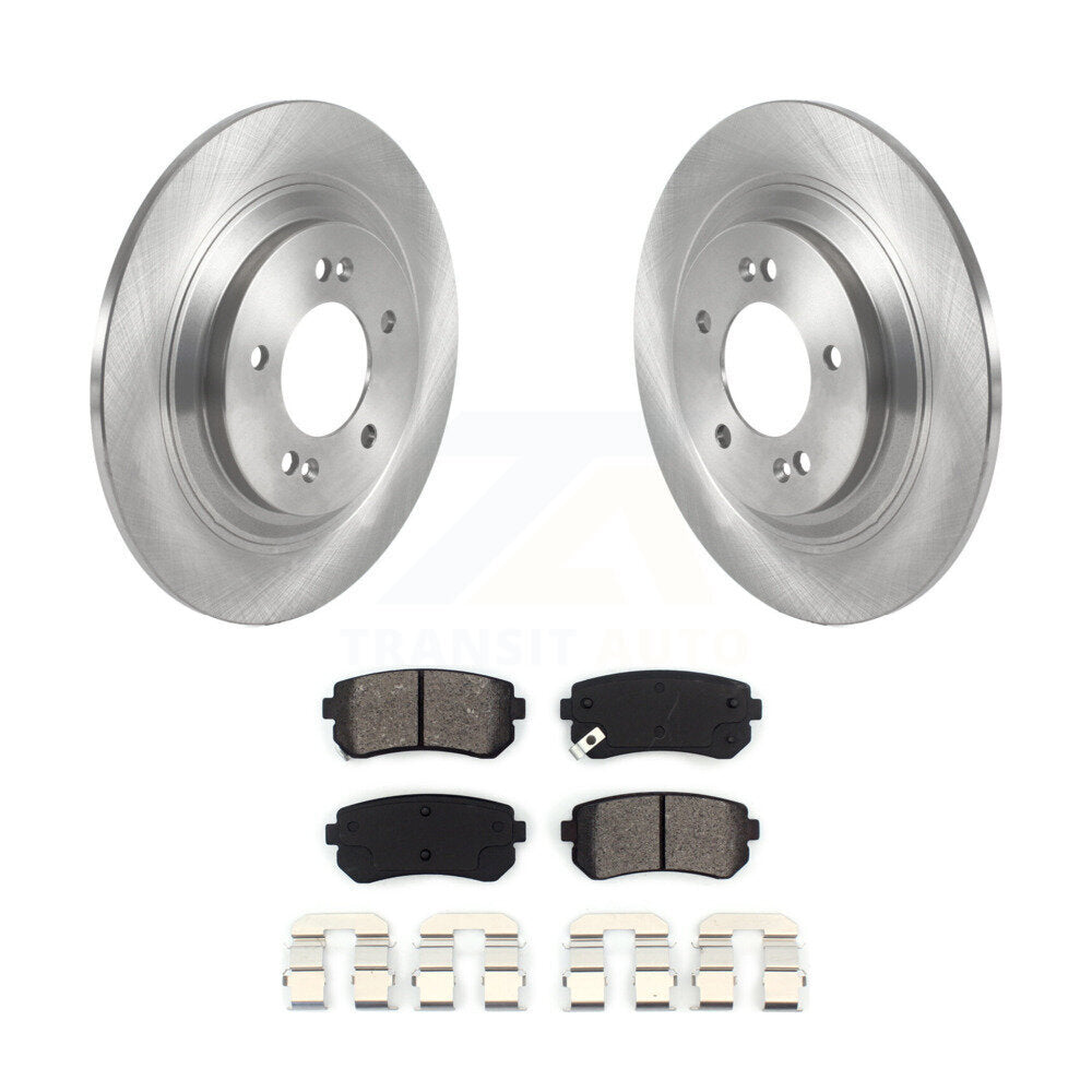 Brake Rotor Semi-Metallic Pad Rear Kit For Kia Cadenza With Manual Parking