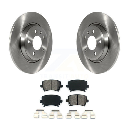 Disc Brake Rotor Semi-Metallic Pad Rear Kit For 2009 Audi A4 Quattro Convertible
