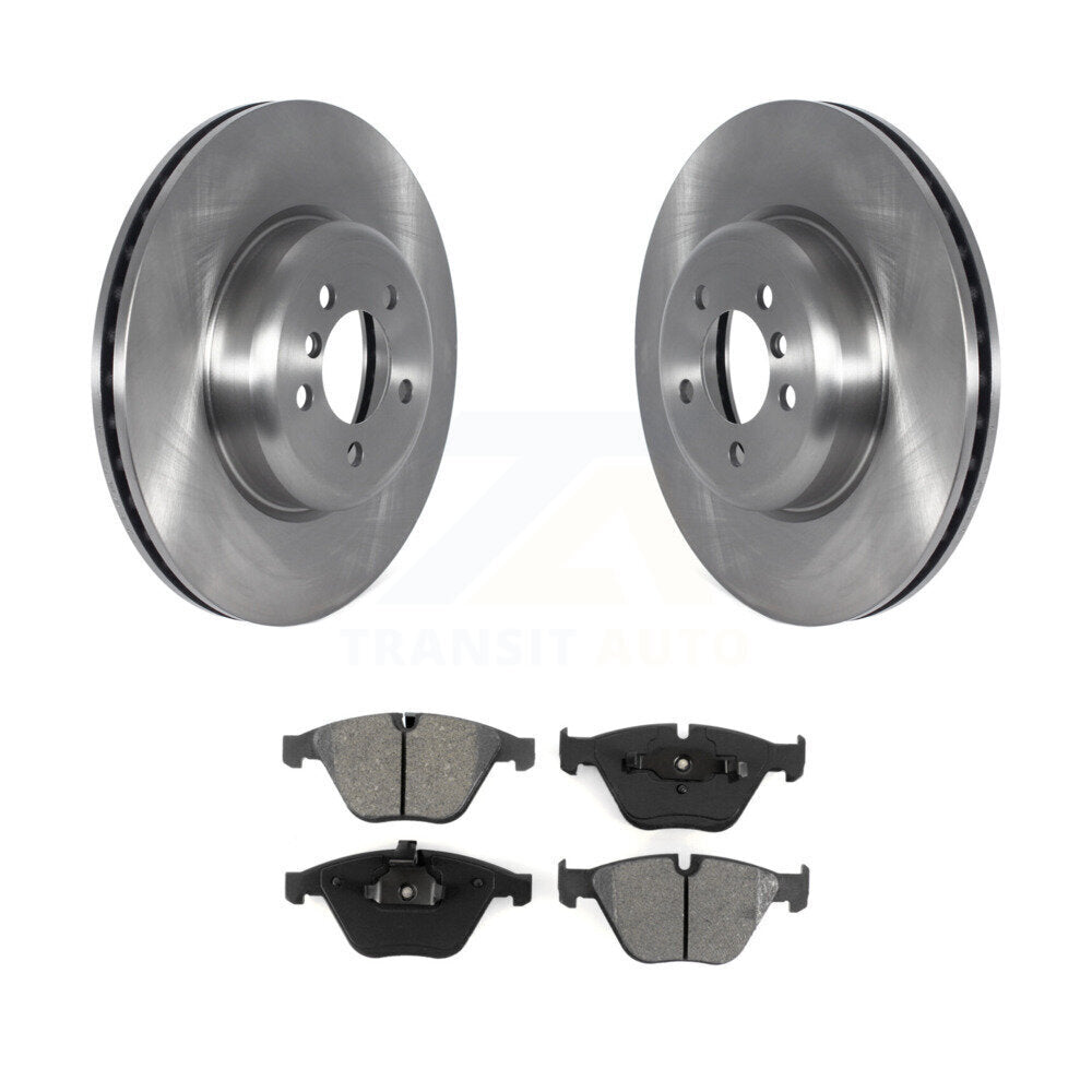 Disc Brake Rotor Semi-Metallic Pad Front Kit For 2012 BMW 335i Convertible/Coupe