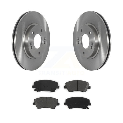 Brake Rotor And Semi-Metallic Pad Front Kit For 2017-2022 Hyundai Ioniq Kia Niro